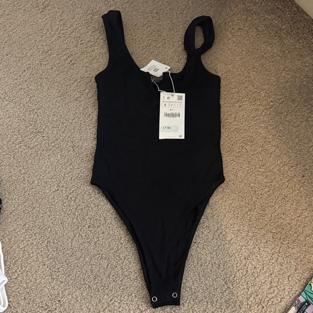 NWT ZARA Black Bodysuit